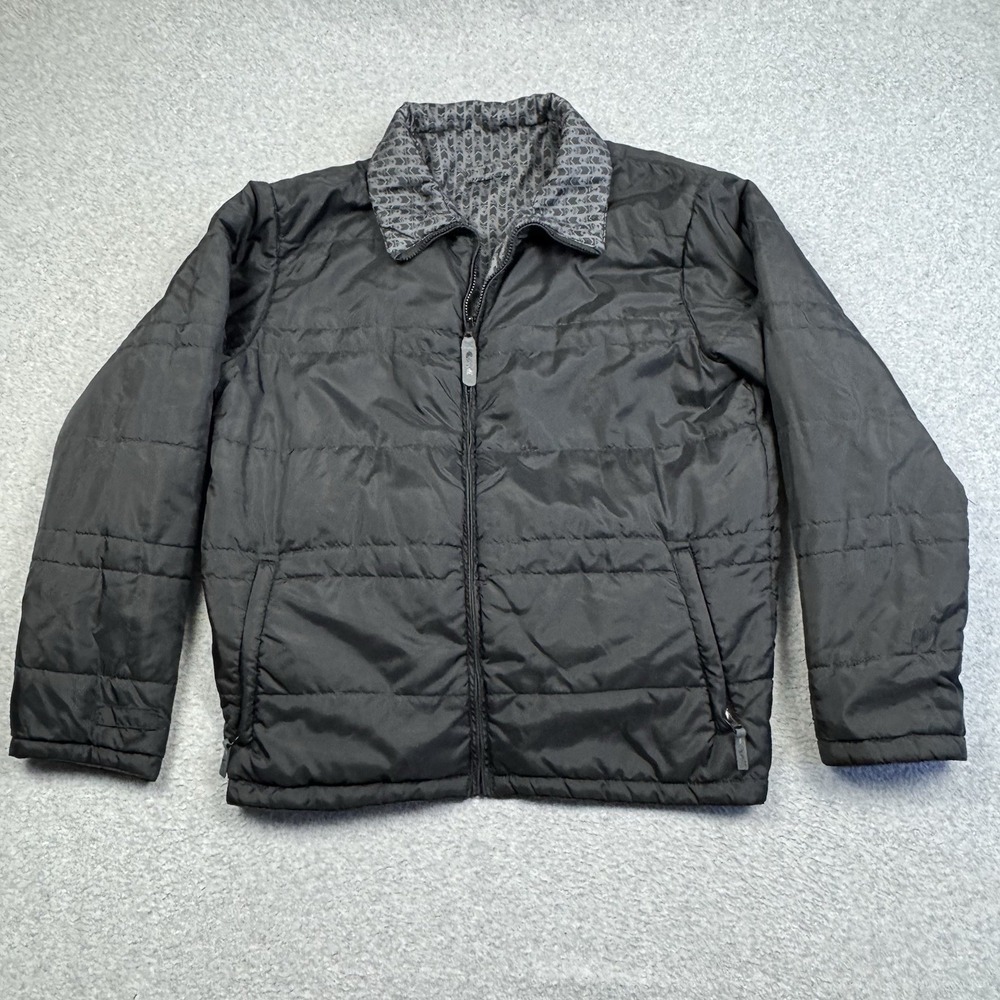 Quicksilver Reversible Utility Jacket Mens Large Nylon Poly Fill Outdoor Ski EUC